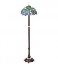Meyda Yellow 225024 - 62" High Tiffany Wisteria Floor Lamp