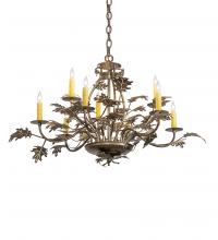 Meyda Yellow 225725 - 32" Wide Oak Leaf 9 Light Chandelier