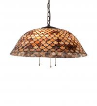 Meyda Yellow 231153 - 24" Wide Tiffany Fishscale Pendant
