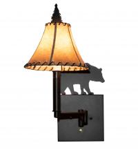 Meyda Yellow 231175 - 8" Wide Lone Bear Swing Arm Wall Sconce