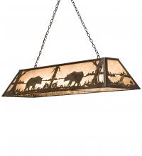 Meyda Yellow 232161 - 60" Long Bear at Lake Oblong Pendant