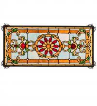 Meyda Yellow 232847 - 25" Wide X 12" High Emma Stained Glass Window