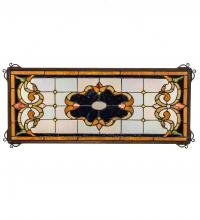 Meyda Yellow 233082 - 24" Wide X 10" High Madison Transom Stained Glass Window