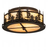Meyda Yellow 233881 - 16" Wide Tall Pines Flushmount