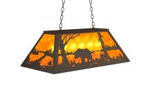 Meyda Yellow 234089 - 33" Long Bear at Lake Oblong Pendant