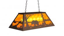 Meyda Yellow 234094 - 33" Long Bear at Lake Oblong Pendant