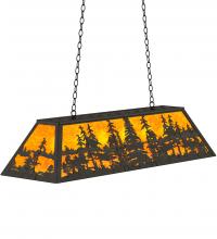 Meyda Yellow 234661 - 48" Long Tall Pines Oblong Pendant