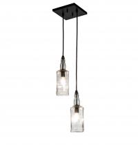 Meyda Yellow 234852 - 3" Square Antique Bottle 2 Light Pendant