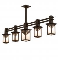 Meyda Yellow 236276 - 54" Long Hyde Park Ginko Leaf 5 Light Chandelier