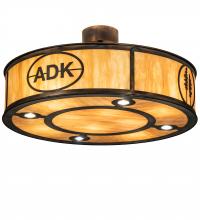 Meyda Yellow 236547 - 36.5" Wide Personalized Adirondack Bank Pendant