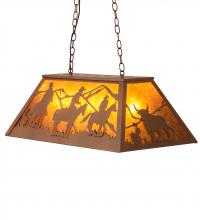 Meyda Yellow 236858 - 33" Long Rustlers Oblong Pendant