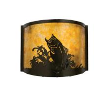 Meyda Yellow 23823 - 12" Wide Leaping Bass Wall Sconce