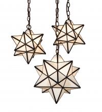 Meyda Yellow 239858 - 22" Wide Moravian Star 3 Light Cascading Pendant