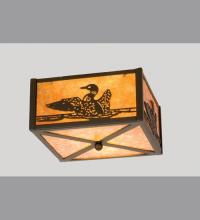 Meyda Yellow 23988 - 10"Sq Loon Flushmount