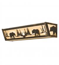Meyda Yellow 241273 - 24" Wide Bear at Lake Vanity Light