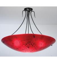Meyda Yellow 24163 - 30"W Metro Fusion Luce Rossa Inverted Semi-Flushmount