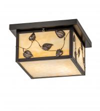 Meyda Yellow 242335 - 12" Wide Hyde Park Vine Leaf Flushmount