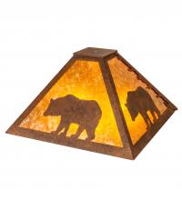 Meyda Yellow 244685 - 24" Square Lone Bear Shade