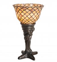 Meyda Yellow 244877 - 15" High Tiffany Fishscale Mini Lamp