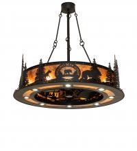 Meyda Yellow 245257 - 48" Wide Personalized Chasing Bear Lodge Chandel-Air