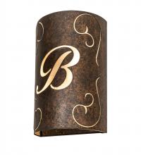 Meyda Yellow 245536 - 10" Wide Personalized B Monogram Wall Sconce