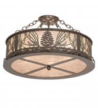 Meyda Yellow 245572 - 22.5" Wide Mountain Pine Semi-Flushmount