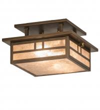 Meyda Yellow 247251 - 12" Square Hyde Park Double Bar Mission Flushmount