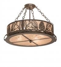 Meyda Yellow 247465 - 22" Wide Mountain Pine Semi-Flushmount