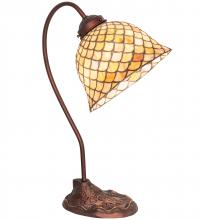 Meyda Yellow 247821 - 8" Wide Tiffany Fishscale Desk Lamp