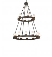 Meyda Yellow 247855 - 42" Wide Loxley 18 Light Two Tier Chandelier