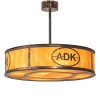 Meyda Yellow 248310 - 36.5" Wide Personalized Adirondack Bank Pendant