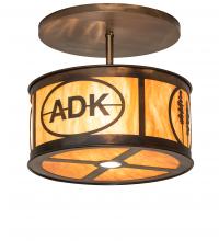 Meyda Yellow 248316 - 21" Wide Personalized Adirondack Bank Semi-Flushmount