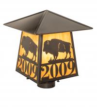 Meyda Yellow 250013 - 12" Square Personalized Buffalo Post Mount