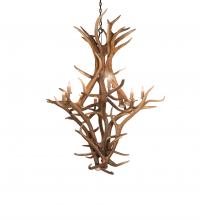 Meyda Yellow 251158 - 42" Wide Antlers Elk & Mule Deer 8 Light Chandelier