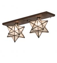 Meyda Yellow 251540 - 30" Long Moravian Star 2 Light Flushmount