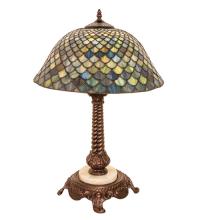 Meyda Yellow 251959 - 23" High Tiffany Fishscale Table Lamp