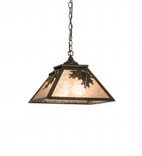 Meyda Yellow 252125 - 16" Square Oak Leaf & Acorn Pendant