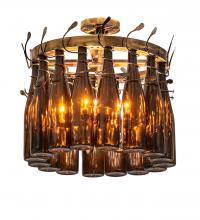 Meyda Yellow 252212 - 20" Wide Tuscan Vineyard Estate 16 Light Wine Bottle Chandelier