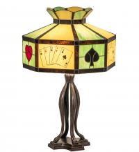 Meyda Yellow 252404 - 32.5" High Poker Face Table Lamp