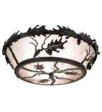 Meyda Yellow 26224 - 23.5"W Oak Leaf & Acorn Flushmount
