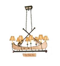 Meyda Yellow 26965 - 48"L Personalized Canoe 8 LT Chandelier