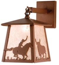 Meyda Yellow 26995 - 7"W Cowboy & Steer Hanging Wall Sconce