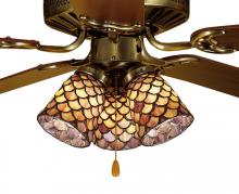 Meyda Yellow 27469 - 4" Wide Tiffany Fishscale Fan Light Shade