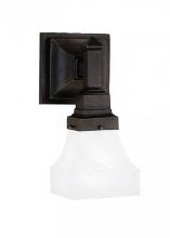 Meyda Yellow 27620 - 5"W Bungalow White Alabaster Swirl Wall Sconce
