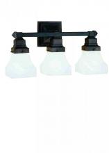 Meyda Yellow 27623 - 20"W Bungalow White Alabaster Swirl 3 LT Vanity Light