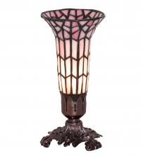 Meyda Yellow 27680 - 8" High Stained Glass Pond Lily Victorian Accent Lamp
