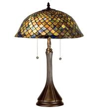 Meyda Yellow 28369 - 23"H Tiffany Fishscale Table Lamp
