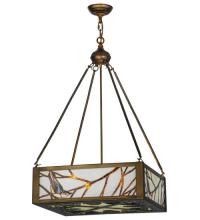 Meyda Yellow 28707 - 21"Sq Backyard Friends Inverted Pendant