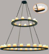 Meyda Yellow 29222 - 72"W Loxley 36 LT Two Tier Chandelier