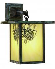 Meyda Yellow 29531 - 9"W Hyde Park Winter Pine Hanging Wall Sconce
